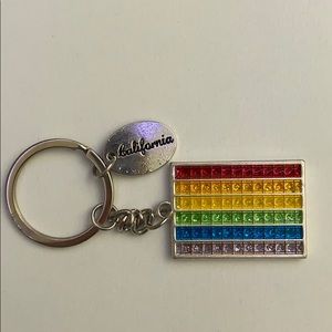rainbow “california” keychain